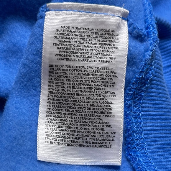 NWT The North Face Men Places We Love Size XXL Super Sonic Blue Crew Sweatshirt - Picture 10 of 11